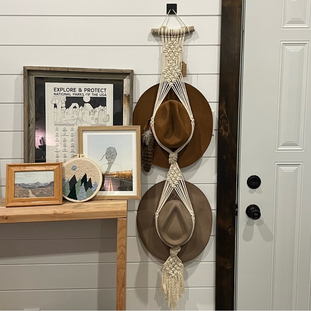 Handmade Macrame Hat Hanger